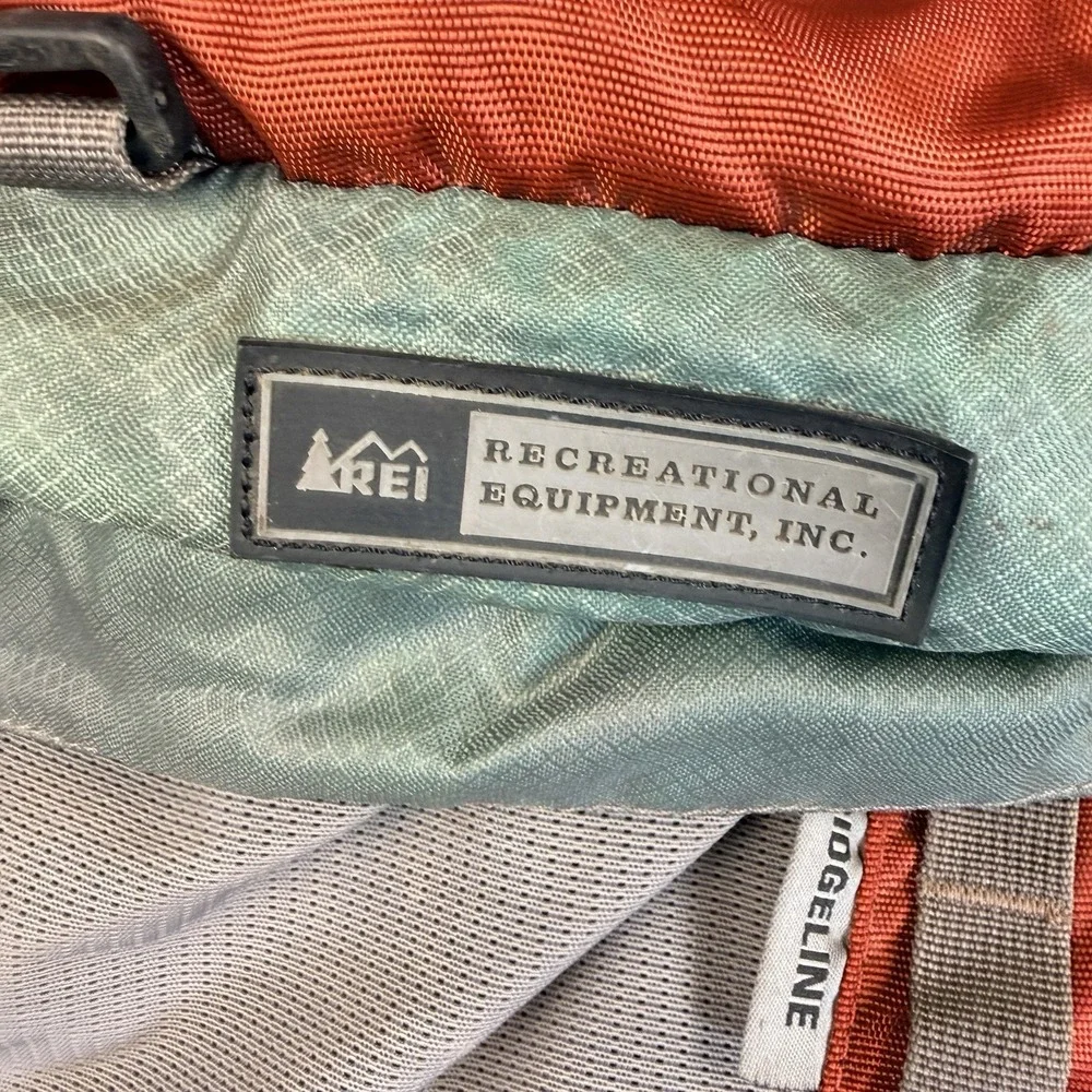 REI Ridgeline Internal Frame Hiking Backpack Camping Trekking Orange Green